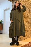 Sola Smart Tech Panel Dress Khaki